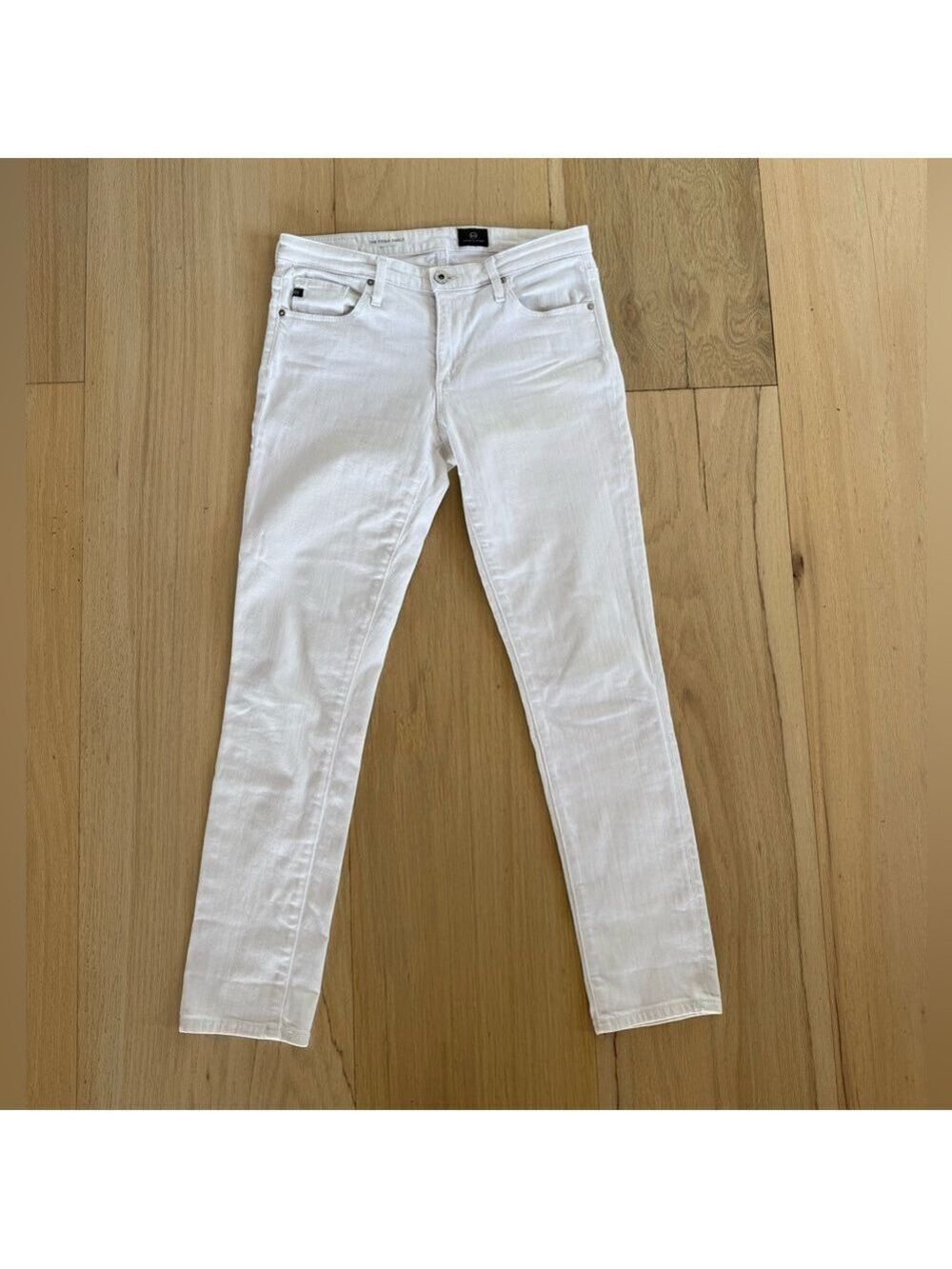 Ag Adriano Goldschmied The Prima Ankle Cigarette Ankle Jeans White Size 27R - Picture 7 of 13